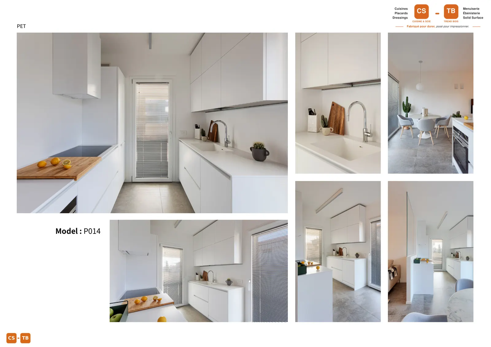 Cuisine P014 - Armoires de cuisine Trend Bois Maroc
