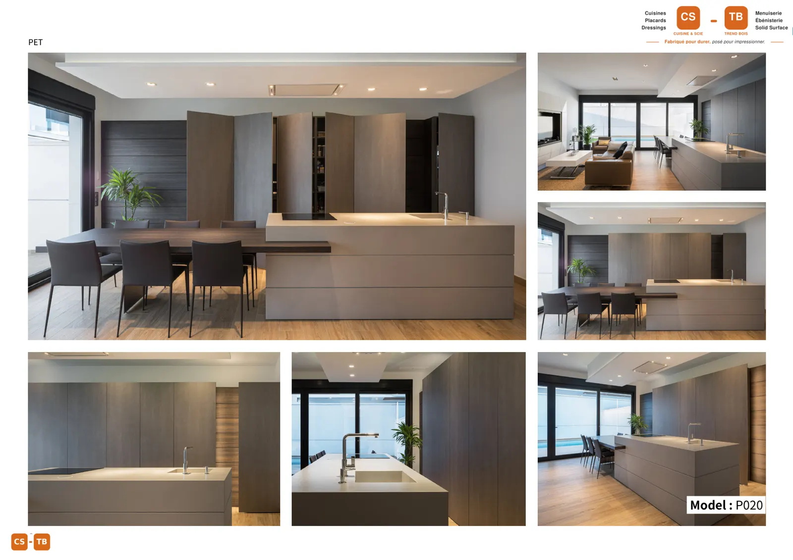 Cuisine P020 - Armoires de cuisine Trend Bois Maroc