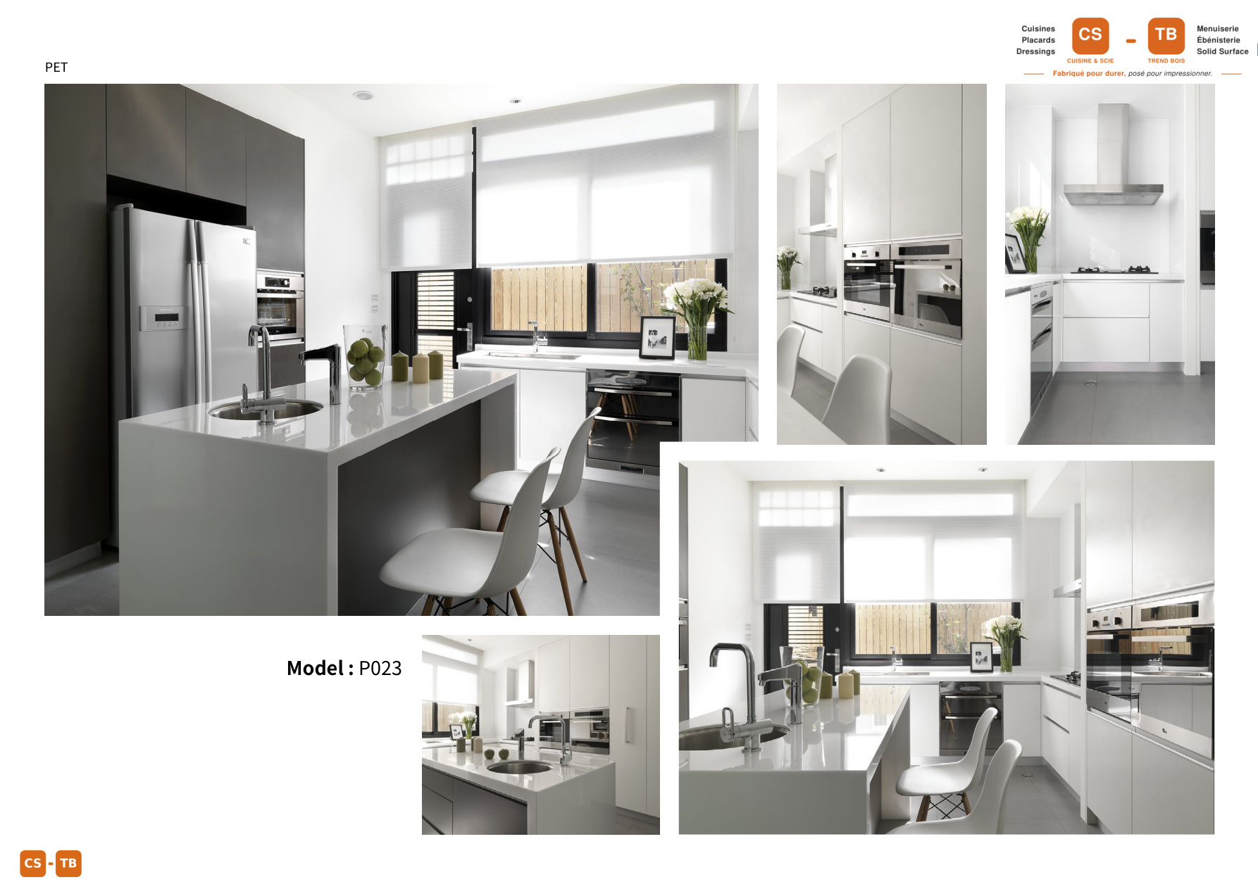 Cuisine P023 - Armoires de cuisine Trend Bois Maroc