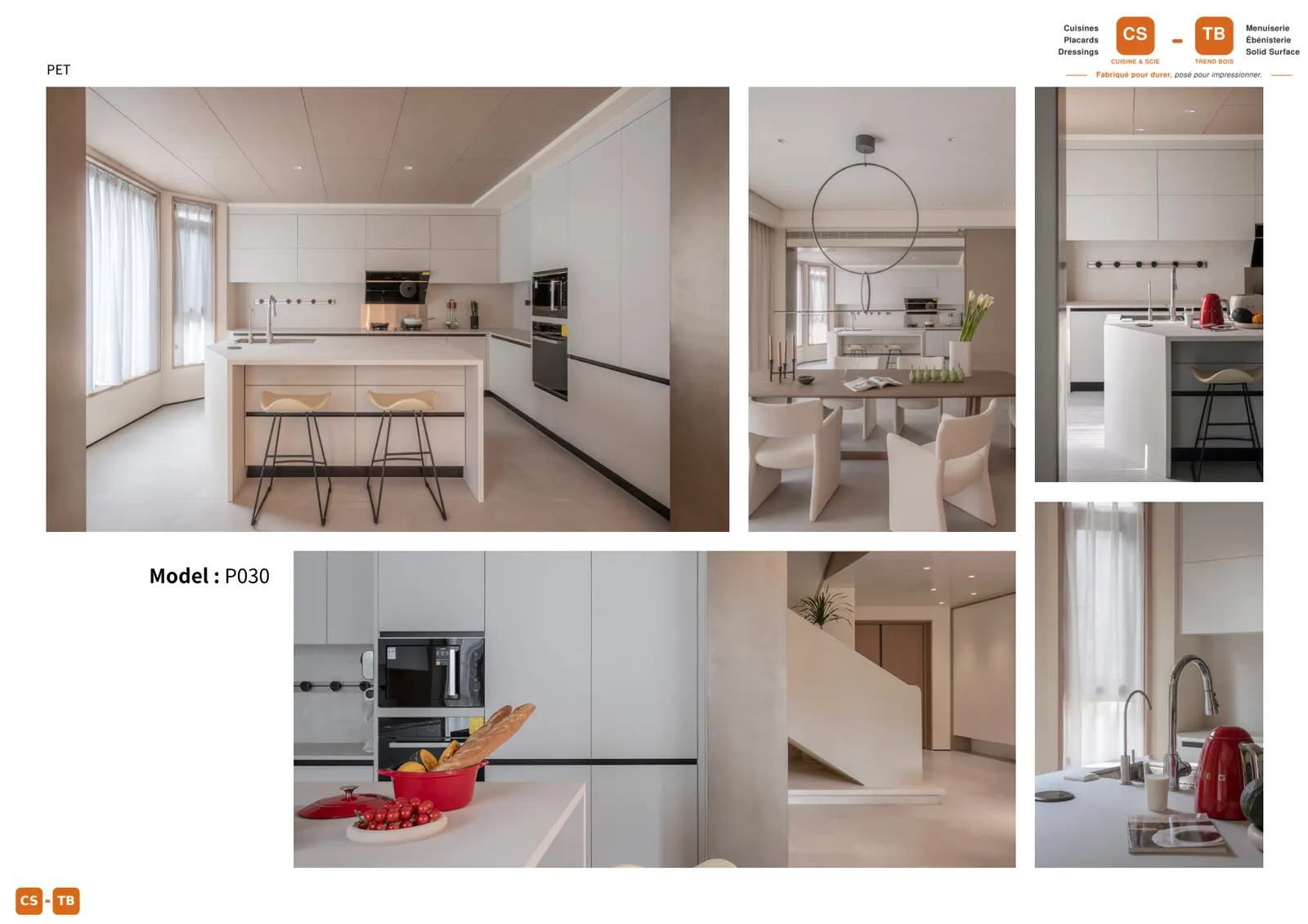 Cuisine P030 - Armoires de cuisine Trend Bois Maroc