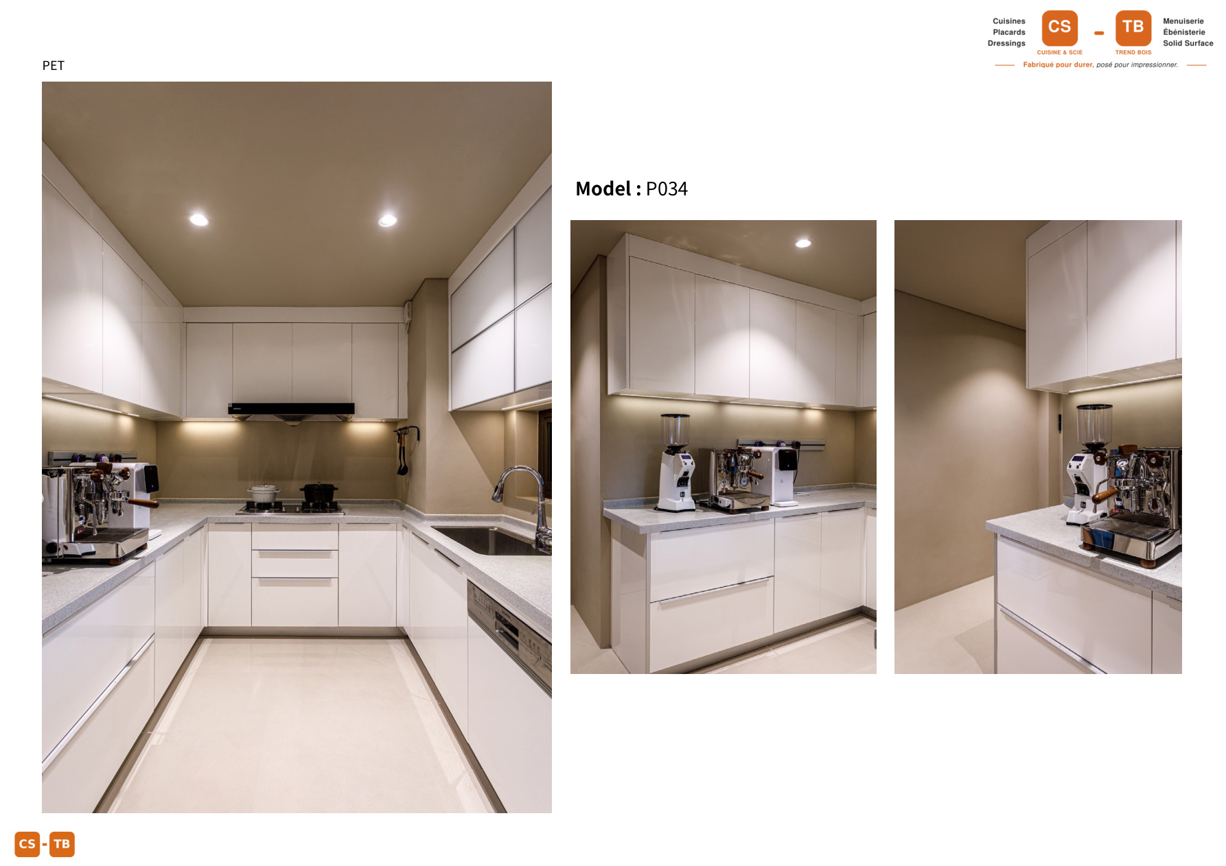 Cuisine P034 - Armoires de cuisine Trend Bois Maroc