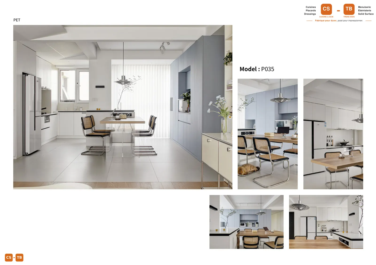 Cuisine P035 - Armoires de cuisine Trend Bois Maroc