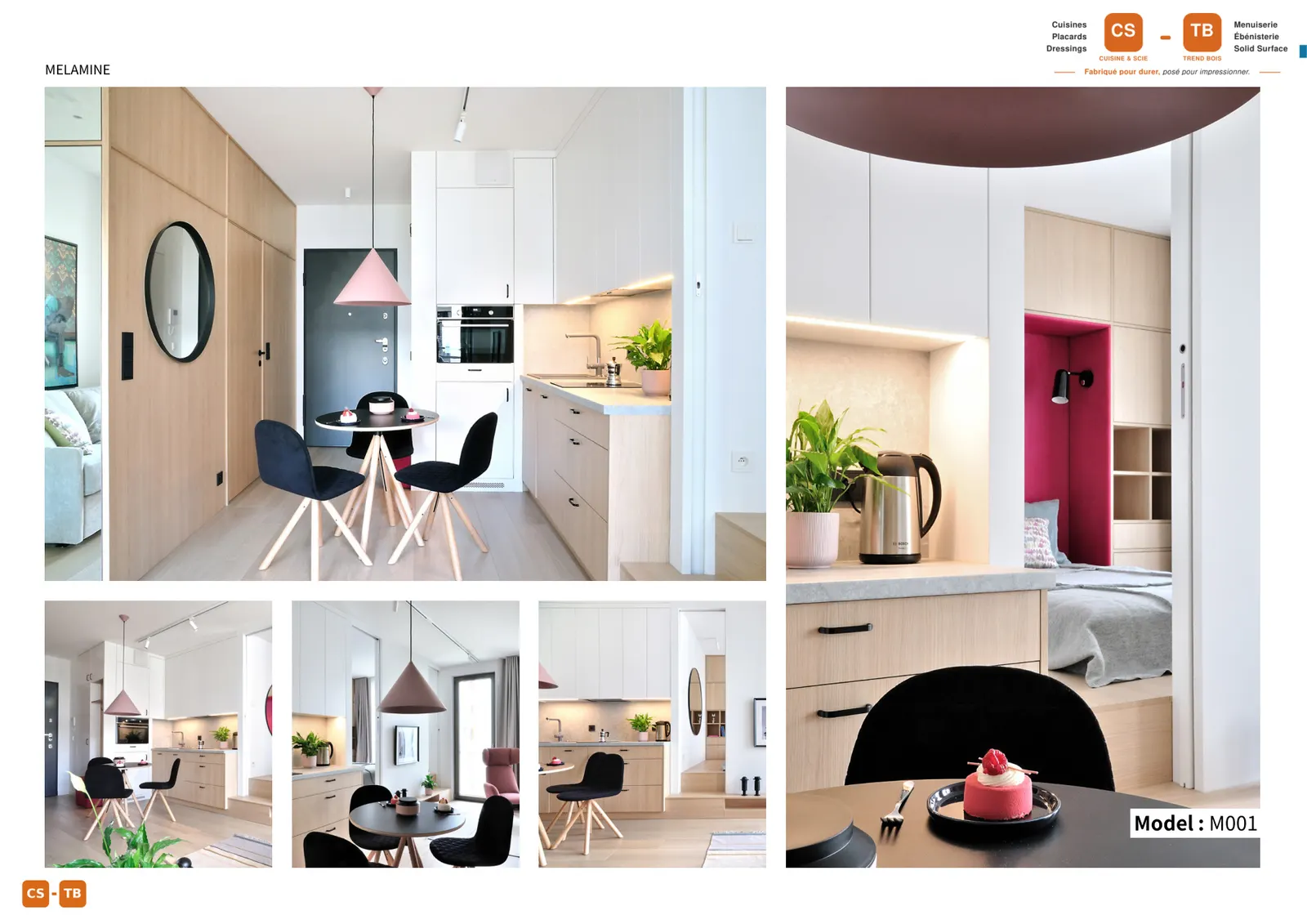Cuisine M001 - Armoires de cuisine Trend Bois Maroc