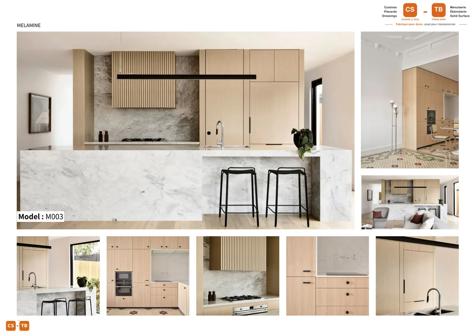 Cuisine M003 - Armoires de cuisine Trend Bois Maroc