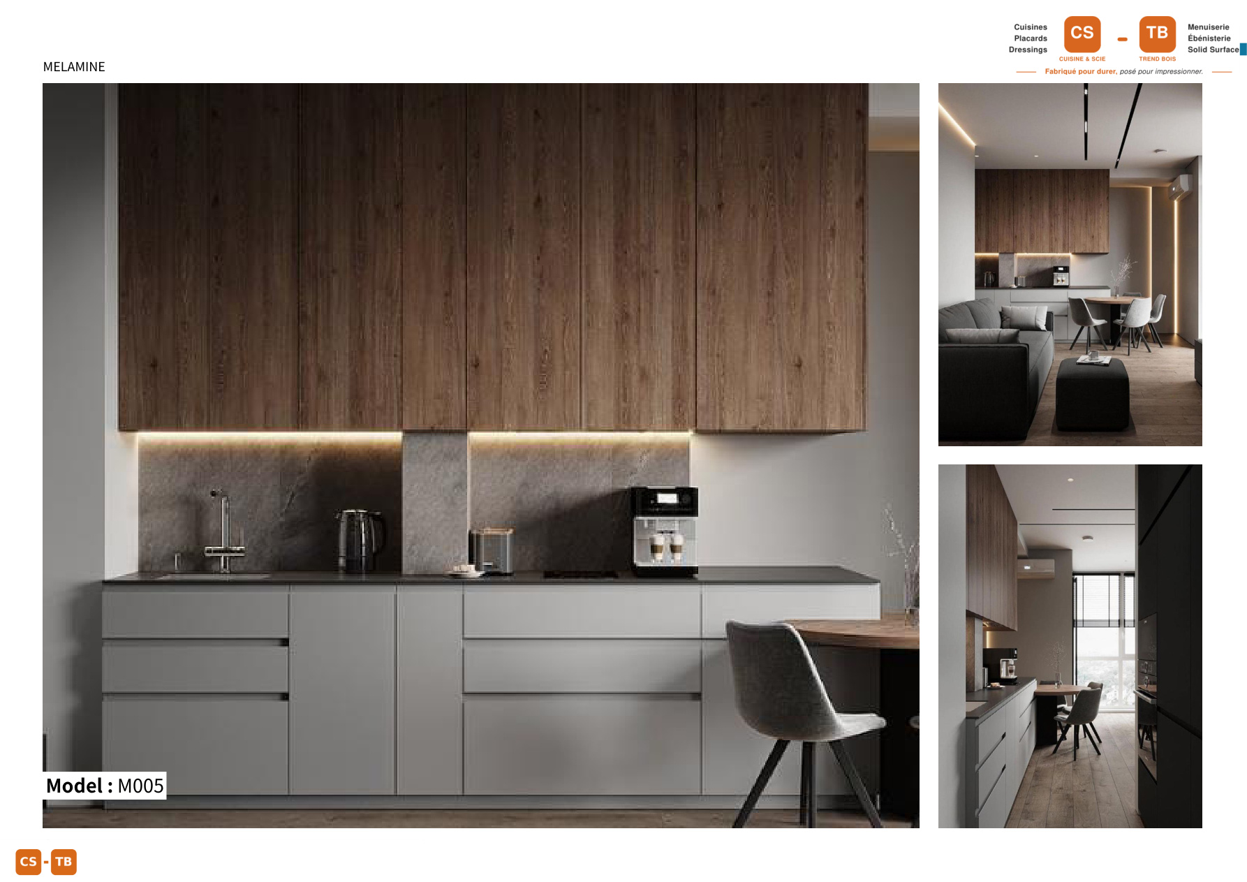 Cuisine M005 - Armoires de cuisine Trend Bois Maroc