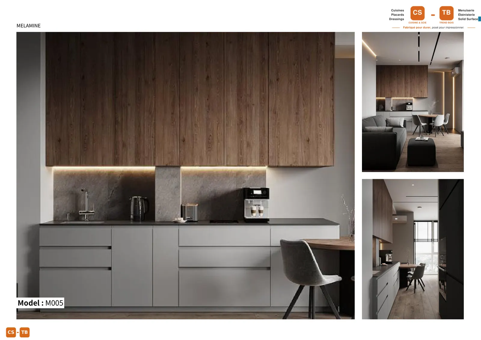 Cuisine M005 - Armoires de cuisine Trend Bois Maroc