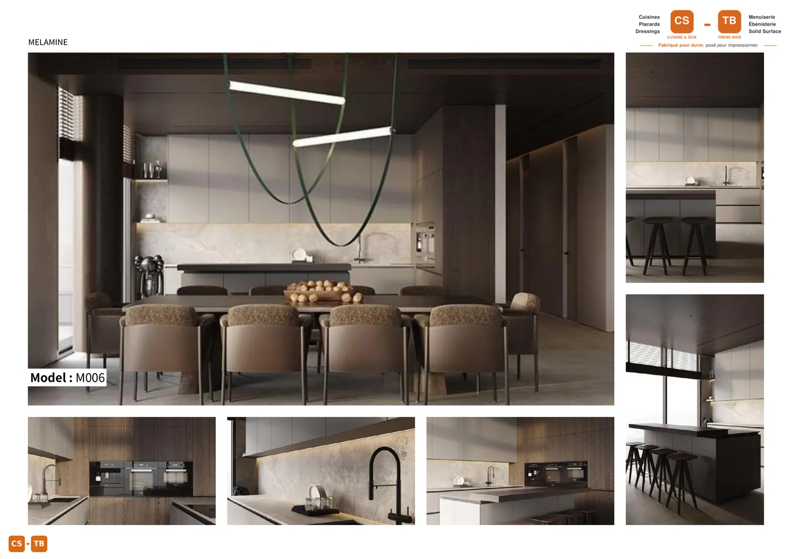 Cuisine M006 - Armoires de cuisine Trend Bois Maroc