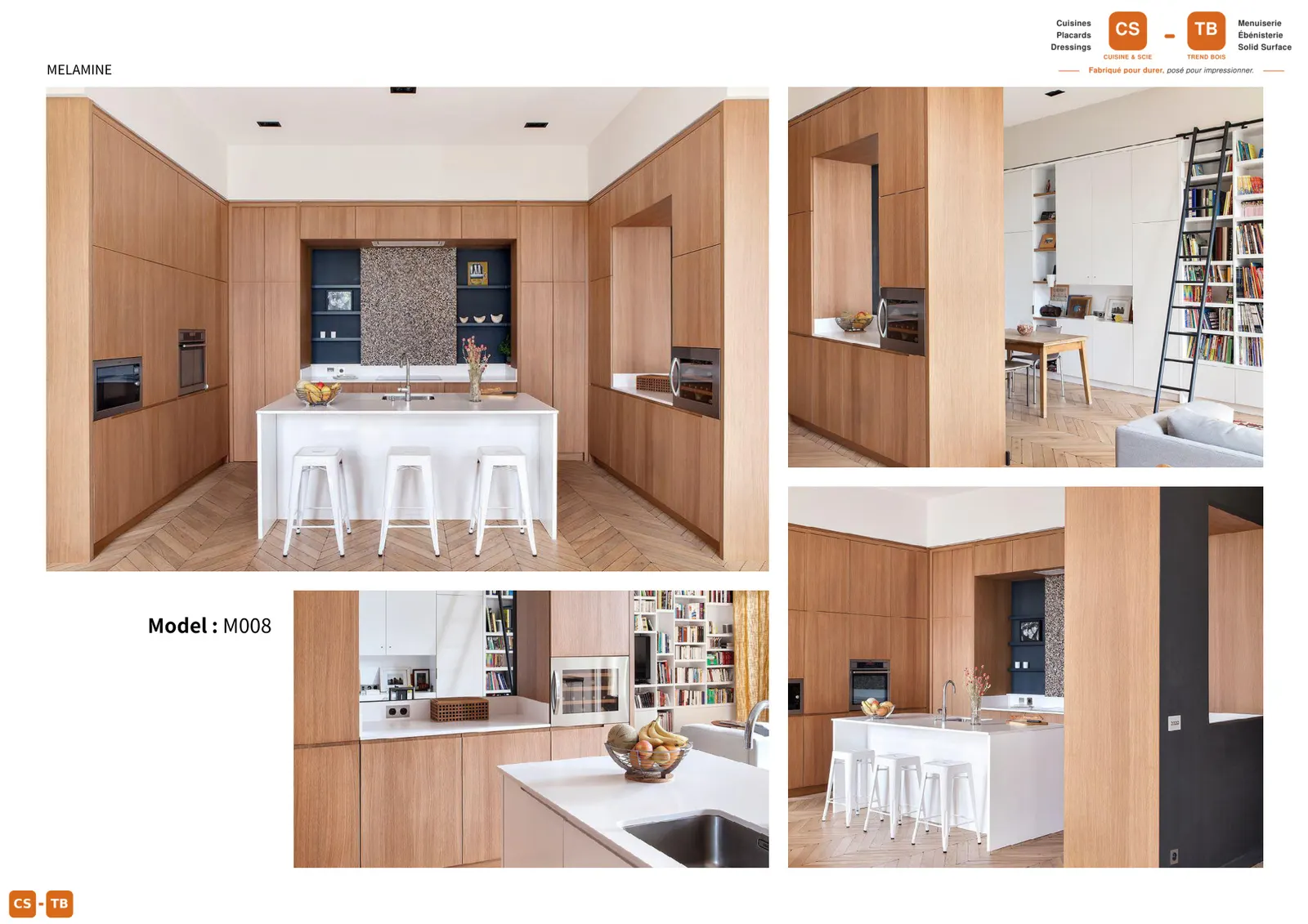 Cuisine M008 - Armoires de cuisine Trend Bois Maroc