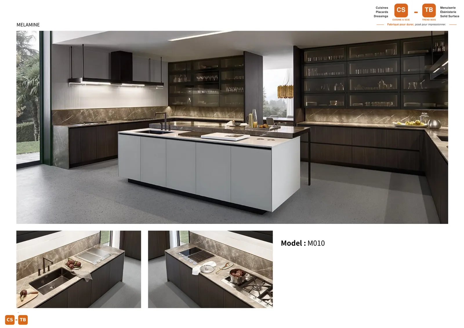 Cuisine M010 - Armoires de cuisine Trend Bois Maroc