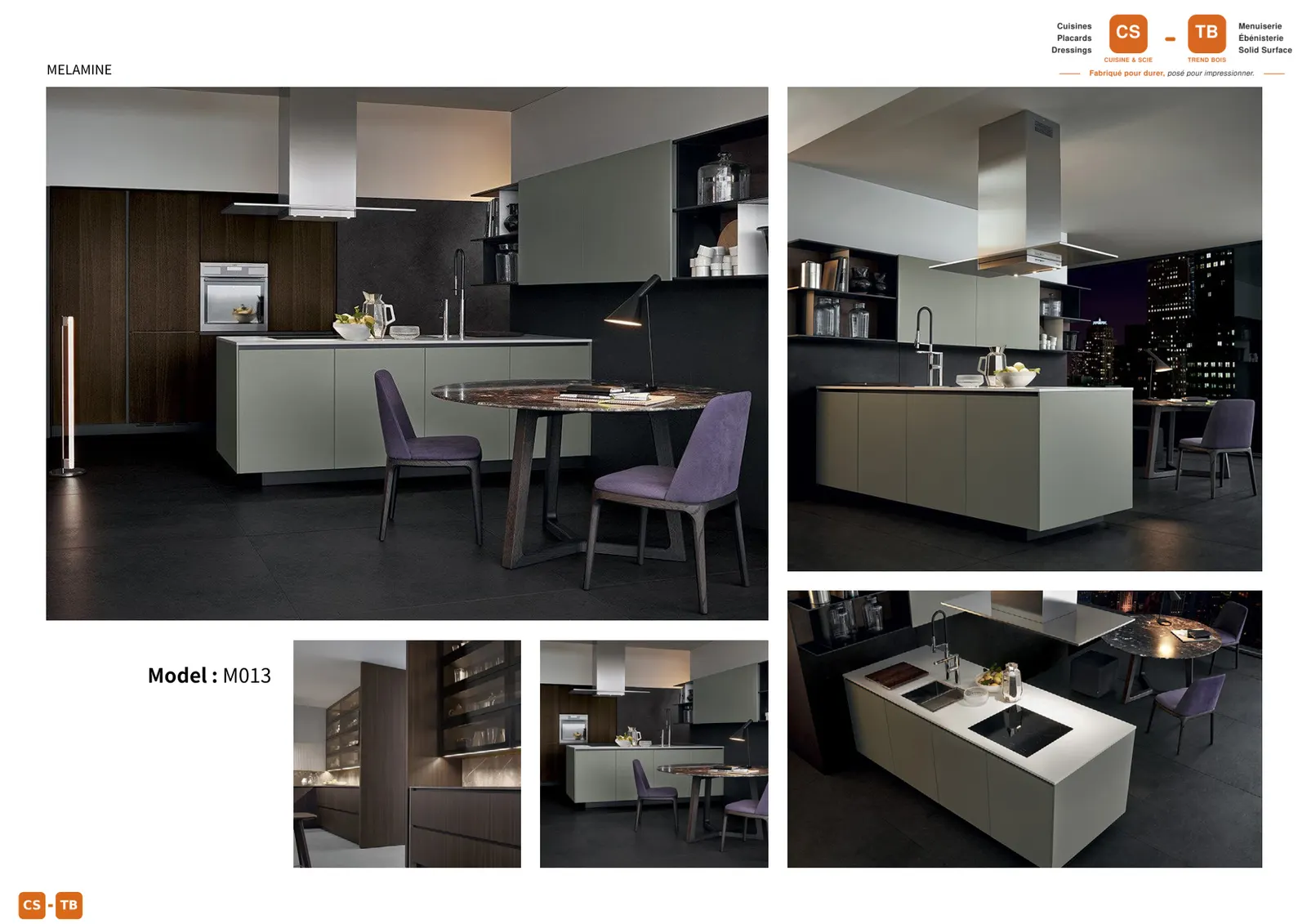 Cuisine M013 - Armoires de cuisine Trend Bois Maroc