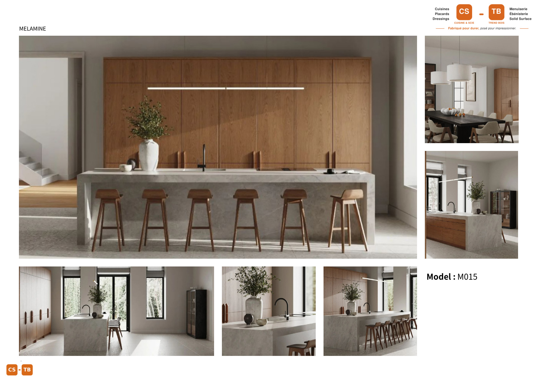 Cuisine M015 - Armoires de cuisine Trend Bois Maroc