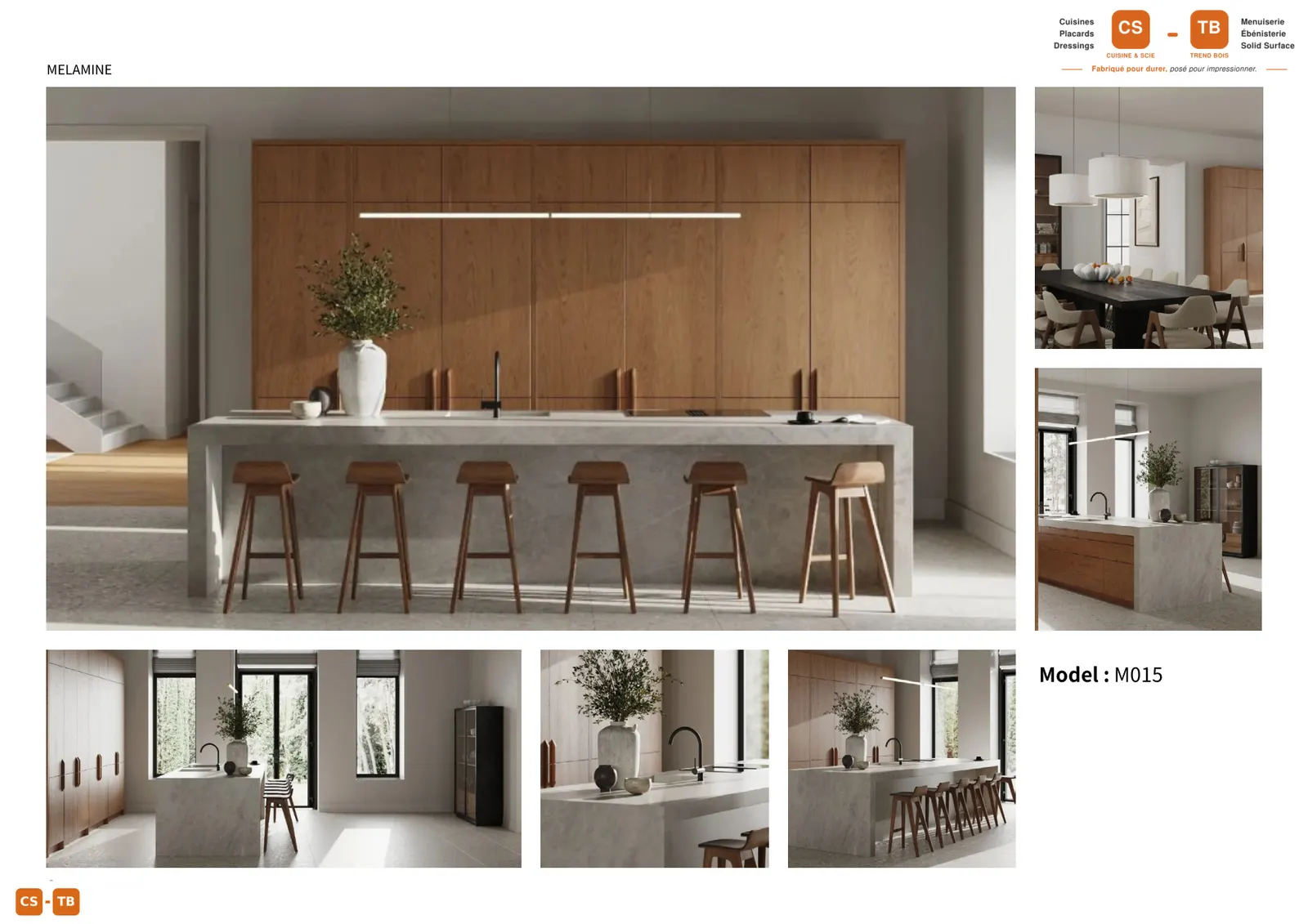 Cuisine M015 - Armoires de cuisine Trend Bois Maroc